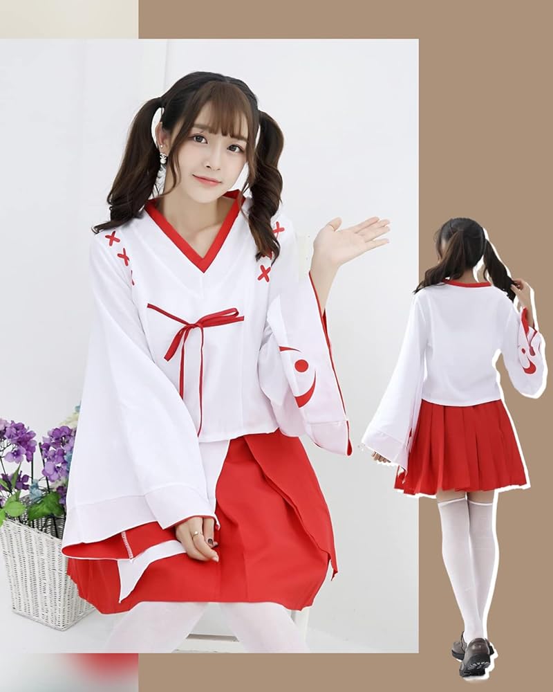 Amazon.co.jp: [JIURUN] コスプレ 赤白 衣装 コスプレ衣装